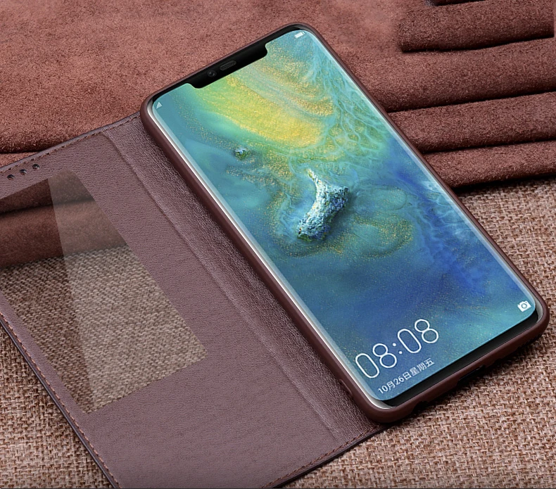 Роскошный кожаный+ силиконовый флип-чехол с окошком для huawei mate 20, функция сна, пробуждения, чехол для телефона huawei mate 20X20 Pro
