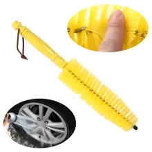 Универсальный желтый обод колеса шины концентратор длинная щетка Скраб очиститель моющий инструмент для Audi Ford Chevrolet hyundai Mercedes