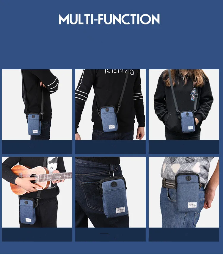 Outdoor Waterproof Handbags Casual Pockets Mini Mobile Phone Bag Multi-function Fashion Shoulder Bags