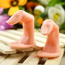 1 pçs profissional prego arte formação prática exibir dicas falsas dedo falso mão acrílico uv gel manicure ferramenta da arte do prego(China)