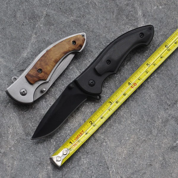 Лучший Бренд небольшой складной карманный Ножи Открытый Тактический выживания Охотничьи ножи с деревянной ручкой EDC Мульти инструмент подарок ...