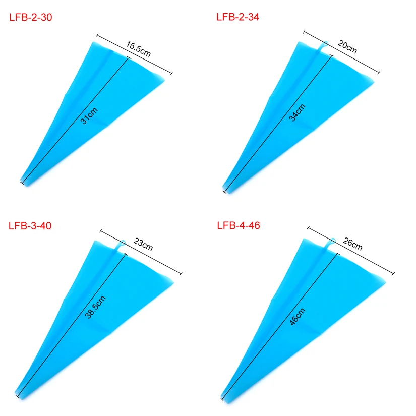 30/34/40/46/50/55/60 см повторного использования силиконовый крем Кондитерские глазури мешок выпечки Пособия по кулинарии инструменты для украшения тортов из мастики