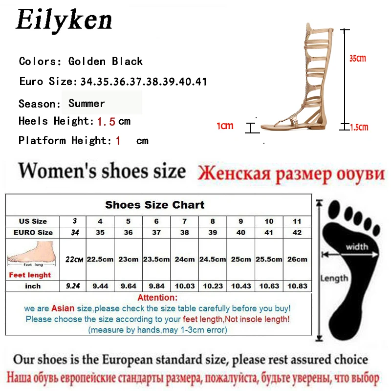 Женские гладиаторские римские сандалии Eilyken кожаные с заклепками открытым