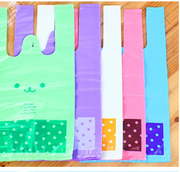 

AAA Great Plastic Bags Cookie Candy Bag Handle Wedding Birthday Party Gifts Biscuit Baking Packaging Bag Supermarket 100Pcs/Lot