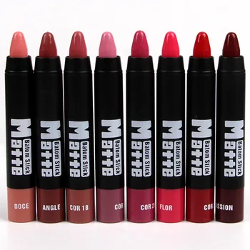 

8pcs Miss Rose Beauty Matte Moisturizing Lipstick Makeup Long Lasting Waterproof Batom Matte Lip Sticks Cosmetic Free Shipping