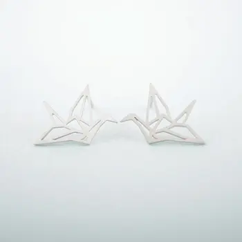 

Jisensp 10pairs Fashion Lovely Wild Origami Crane Stud Earrings Tiny Simple Jewelry Cute Animal Bird Earring Jewellery Brincos