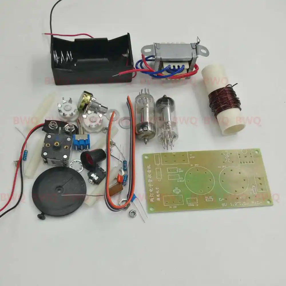 1PCS/LOT Regenerative tube radio kit DC two lights shortwave tube radio