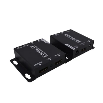 

HDMI Extender With 2 Ports HDMI Splitter extend HDMI 1080p signal to 60m RJ45 Transmitter TX/RX with IR Converter Support CAT6