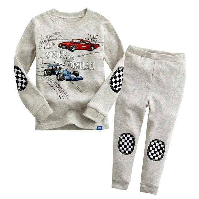 Cool Racing Car Kids Pajamas Boys Nightwear Children Clothing Baby