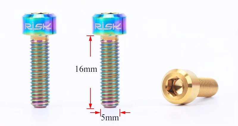 4 шт. M5x16mm Ti Титан дорожный велосипед стволовых Болт горный велосипед вынос руля/тормозной/подседельный зажим/спереди переключаемый зажим крепежные винты