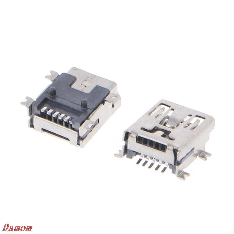 

10 Pcs Mini USB Type B 5 Pin Female Socket Connector For Mobile Phone Charging Damom