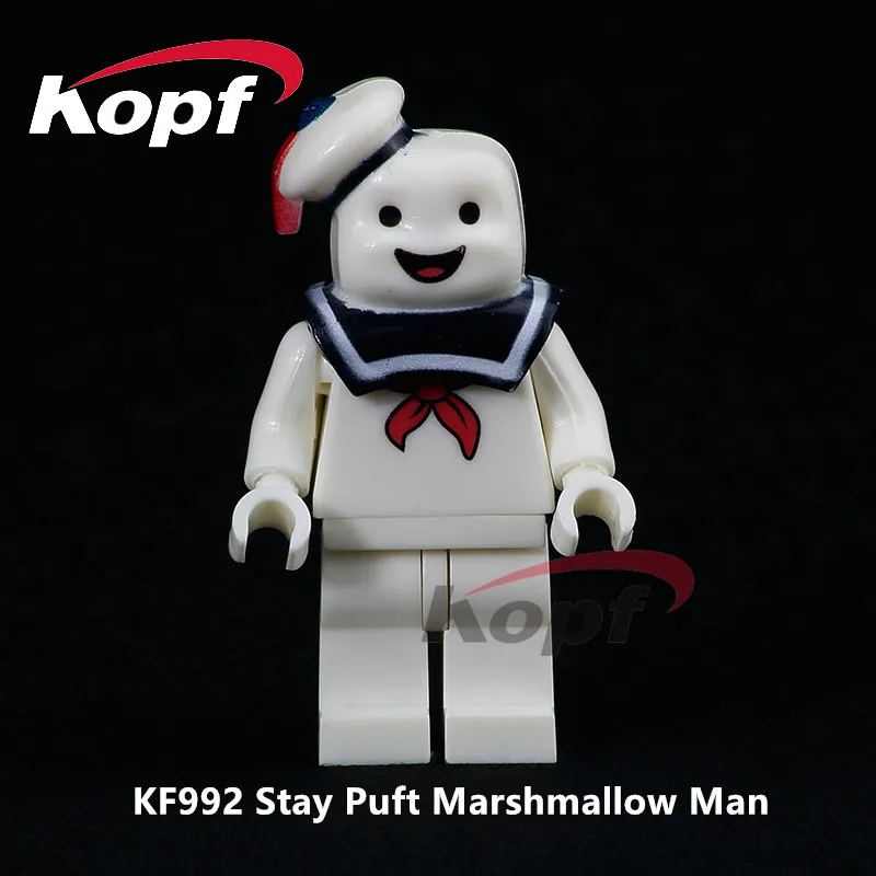 

Single Sale Super Heroes Stay Puft Marshmallow Man The Human Finn Dolls Building Blocks Children Education Toys Kids Gift KF992
