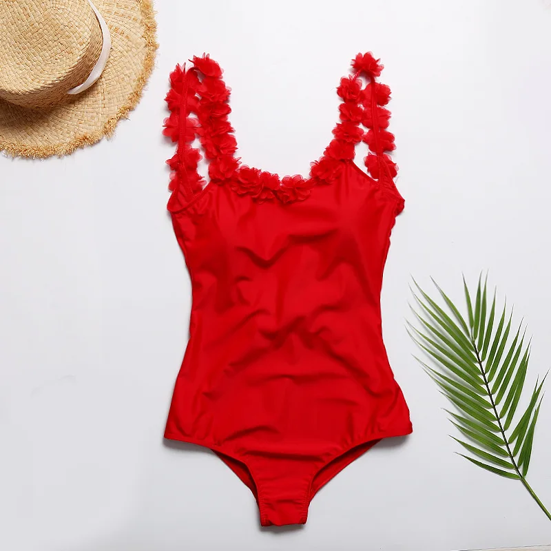 flower strap swimsuit