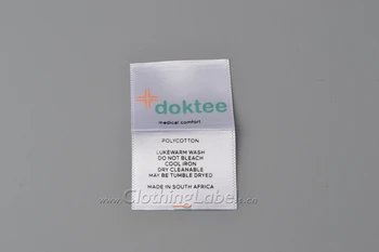 

Custom printed care label, washing instruction, satin printed label with woven edge, contact me for cheap shipping cost.
