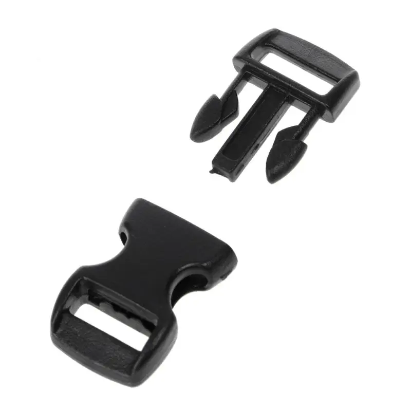 10PCS/lot Buckles For Umbrella Paracord Bracelets Black Side Release Buckles