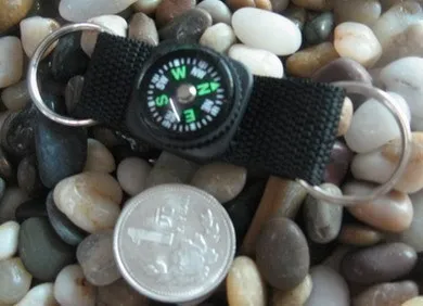 

Ribbon compass keychain - - compass keychain compass