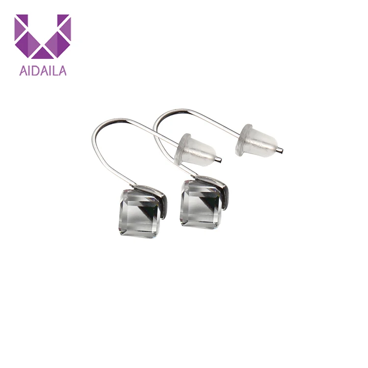 Small Cute Dangle Drop Earrings for Ladies with Big Cubic Zirconia Zircon Simple Design CZ | Украшения и аксессуары