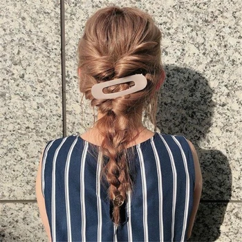 

1PC Korea Fashion Large Bathroom Hair Clips Solid Color Shiny Duckbill Side Clip Women Girls Hair Accessories