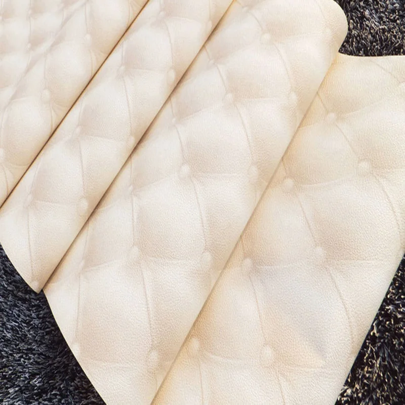 Imitation Leather Soft Package Wallpaper Roll PVC Waterproof Livingroom TV Wall Decoration Wallpaper Bedroom Papel De Parede 3D Imitation Leather Soft Package Wallpaper Roll PVC Waterproof Livingroom TV Wall Decoration Wallpaper Bedroom Papel De Parede 3D