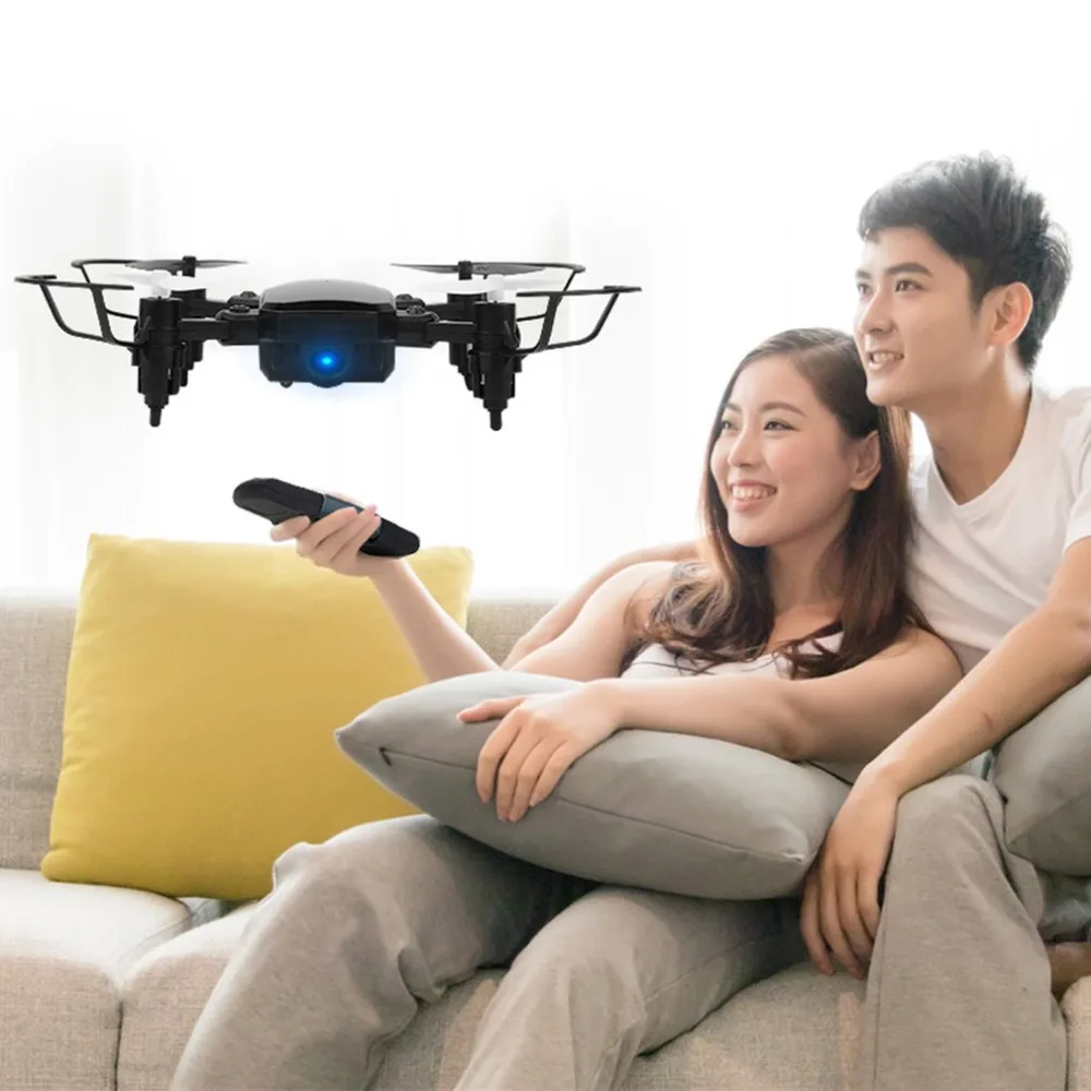 

Drone 0.3MP Wifi RC Drone 4CH G-Sensor Wide Angle Lens Altitude Hold Headless Mode Foldable Quadcopter with LED