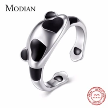 Modian, Восточный элемент, 925 пробы, серебряное кольцо с пандой, модное, простое, милое, на палец, для женщин, изысканное ювелирное изделие, подарок