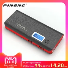 Original PINENG 10000mAh Power Bank PN 968 External Battery Pack Powerbank 968 Dual USB Output With