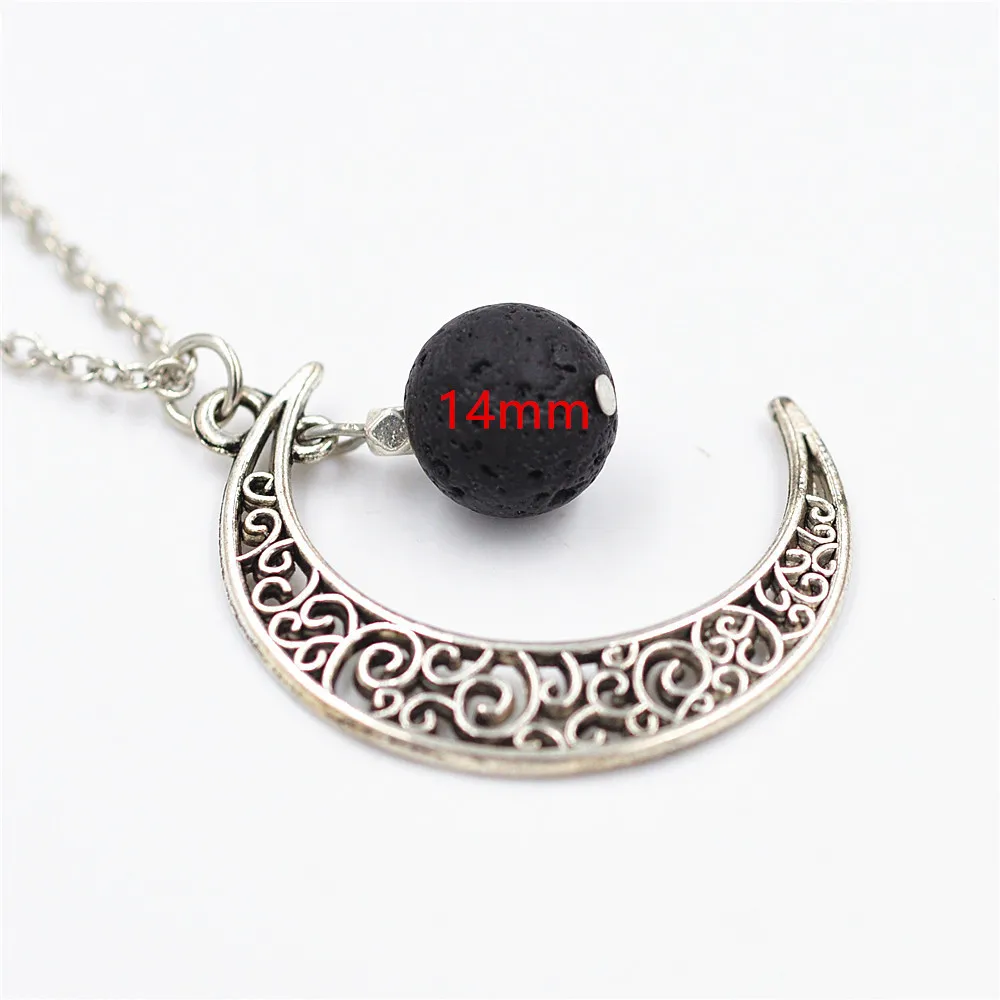 10 шт.) Love you to the Moon and Back ювелирные изделия черная лава Moon эфирное масло колье аромараспылитель для подарка на День святого Валентина