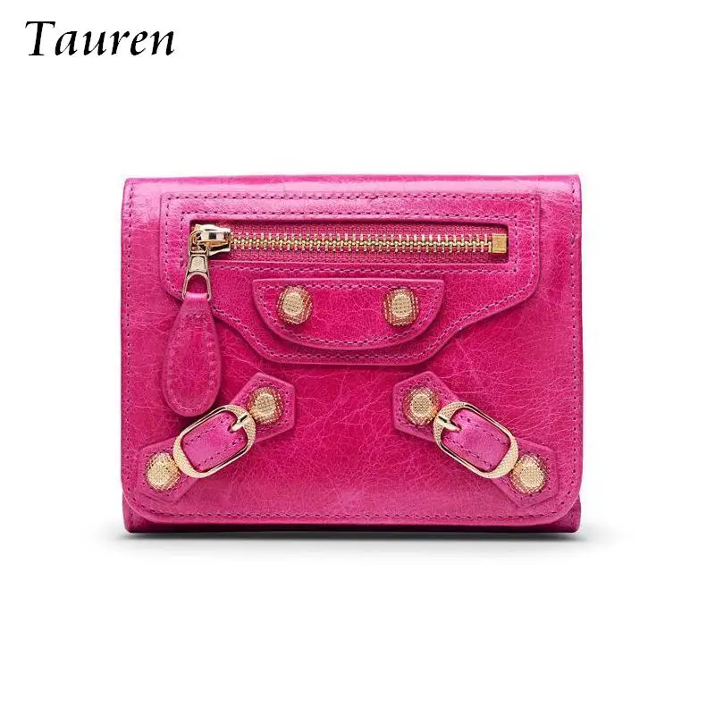 

2017 New Fahiosn Women Wallet Oil Wax Leather Motorcycle Anchor Style Wallet Genuine Leather Women Wallet For Ladies Coin Purse