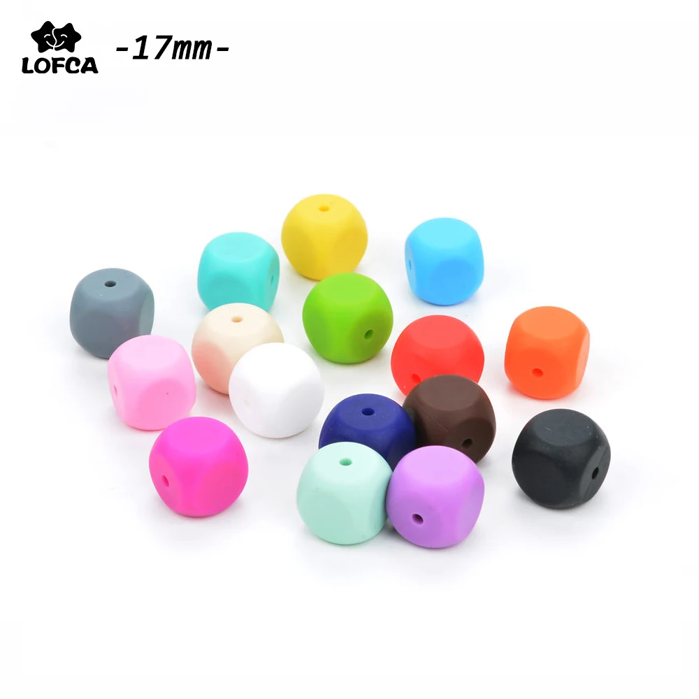 

Wholesale 50pcs/lot Dice Loose Silicone Beads Teething Beads For Chew Jewelry Made For DIY Long Necklace New Fashion Jewelry
