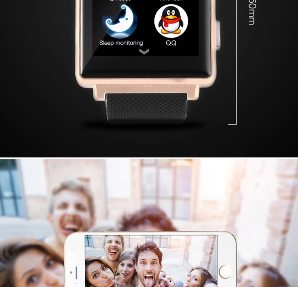 Fashion Bluetooth Smart Watch Support SD SIM Card Smartwatch SMS Call Sync Passometer Calendar Intelligent Clock For Galaxy Android (20)