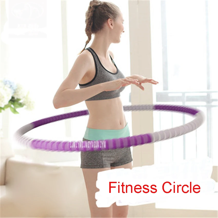 PJ-2790 Entertainment Tools 82cm Portable Fitness Removable Weight Loss Hard Pipe Equipment Waist Slimming Fitness Circle 4Color