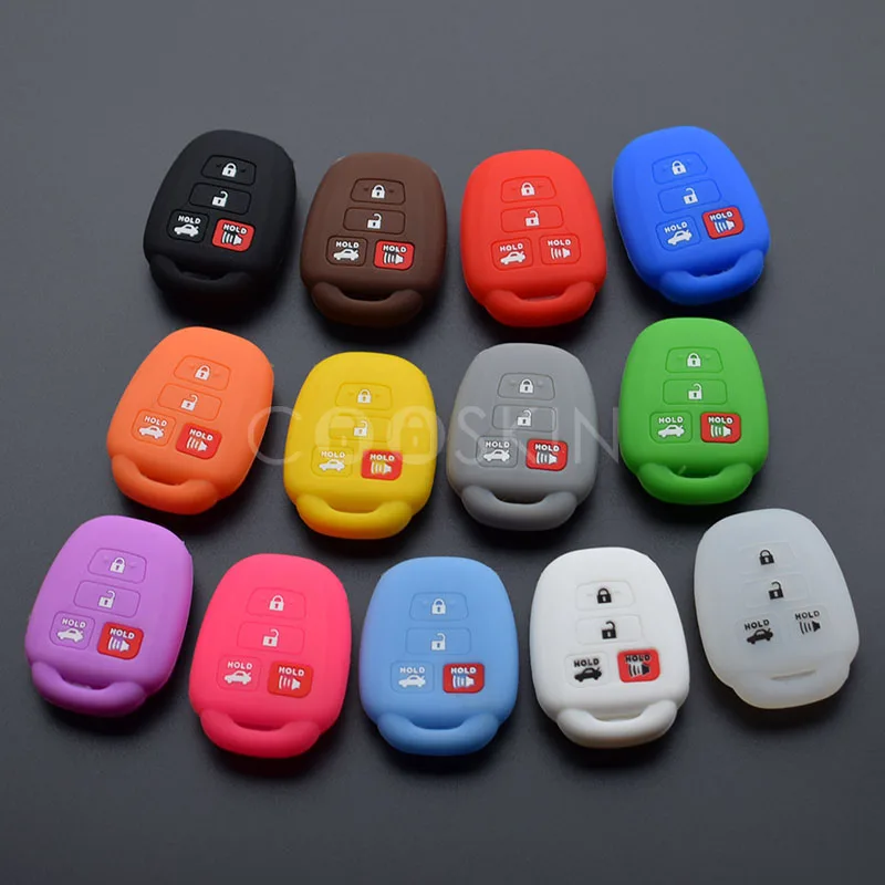 4 Button Remote Key FOB Shell Case For Toyota 2015-2015 Camry Corolla Silicone Car Cover 100pcs/lot | Автомобили и мотоциклы