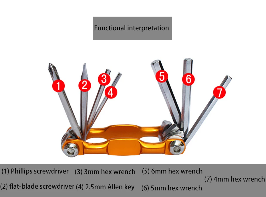 buy YINGTOUMAN 2PCS LOT 8.5*3.4 cm Carbon Steel Repair Tool 7 in 1 Mountain Bike Multi function Bicycle Repair Tool Fishing Tackle