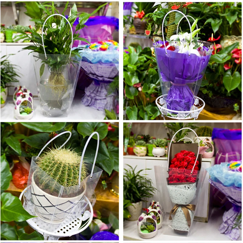 5 шт. прозрачные водонепроницаемые подарочные пакеты для цветов|bag for|bag flowerbag material