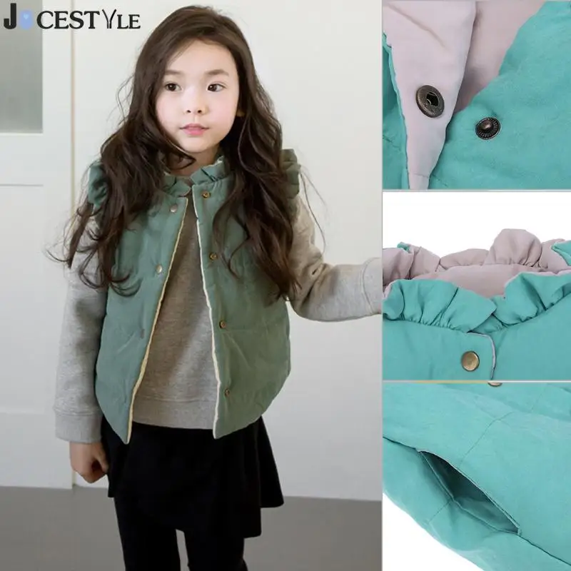 Spring Baby Girl Vest Jacket Children Outerwear Coats Kids Warm Cotton