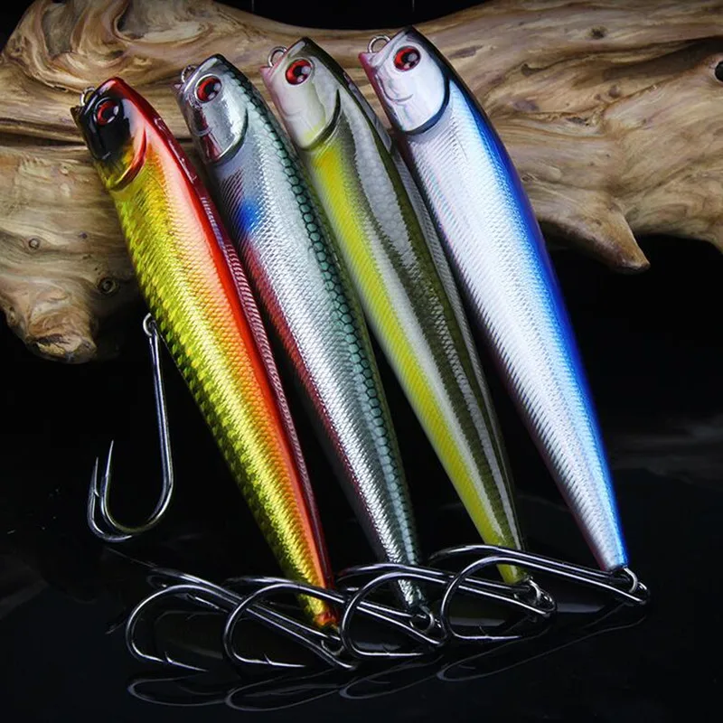 2 шт. 14 см x 45 г minnow тонущие рыболовные наживки жесткие приманки блесны в 4-х цветах с двойной липучкой и с рисунком в виде морских волн восхождение рыболовное судно Моделирование приманки