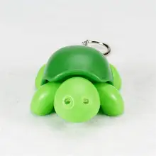 cute cartoon tortoise led keychains flashlight sound rings Creative kids gift toys sound light keychains free dhl wholesale