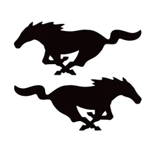 22cm * 8,8 cm 2X Mustang Horse (1 Rechts & 1 Links) mode Vinyl Aufkleber Schwarz Silber Auto Aufkleber Auto-styling S6-2751