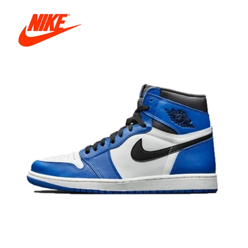 

Original New Arrival Authentic Nike AIR JORDAN 1 Game Royal Men's Basketball Shoes Sport Outdoor Sneakers 555088-403