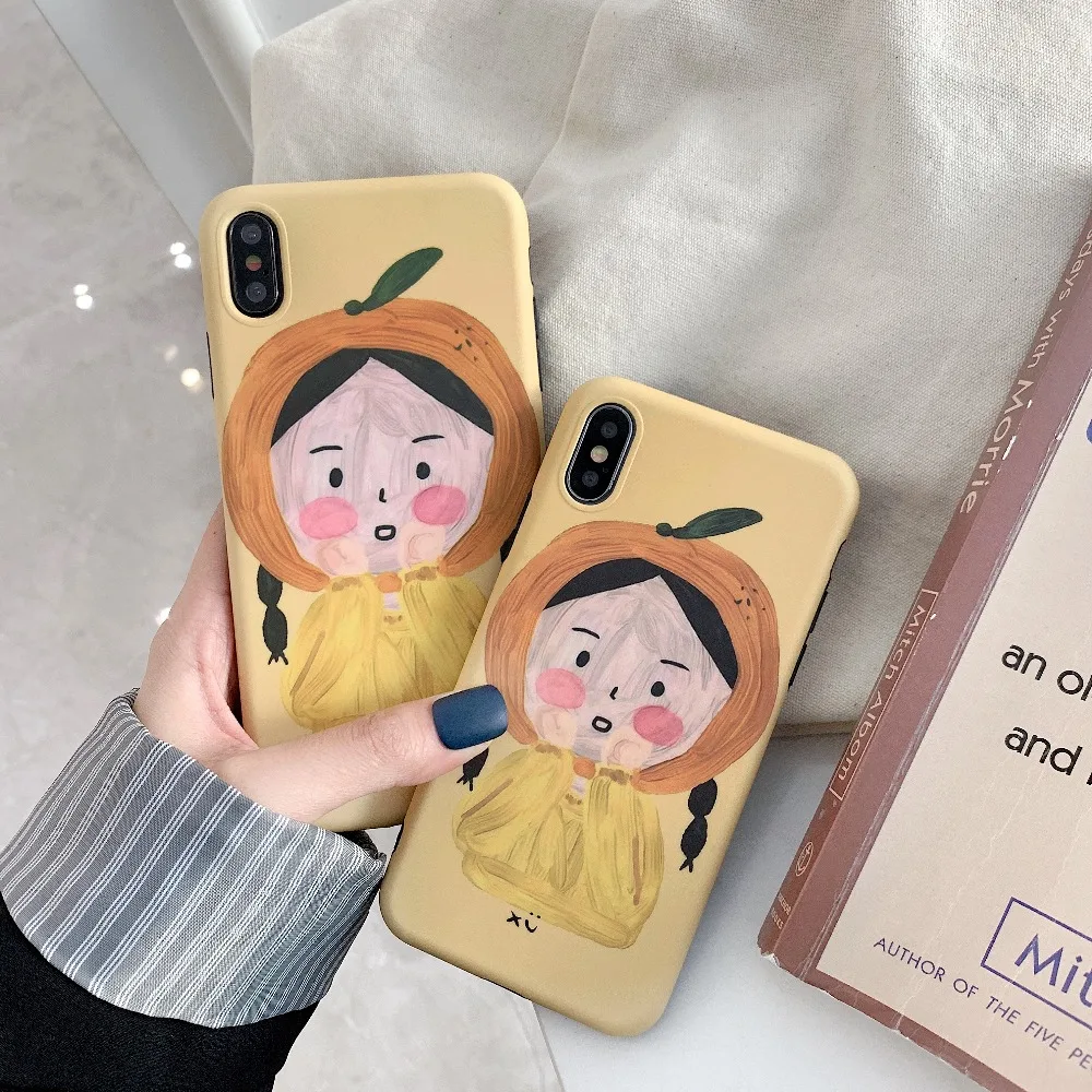 ORYKSZ мультфильм Фрукты девушка телефонные чехлы для iphone XS Max чехол X XR 8 7 6 S Plus