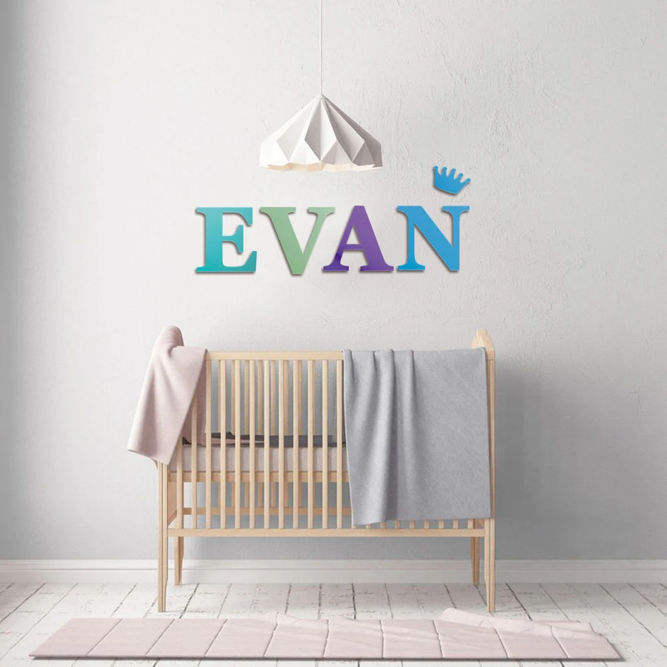 nursery decor above crib