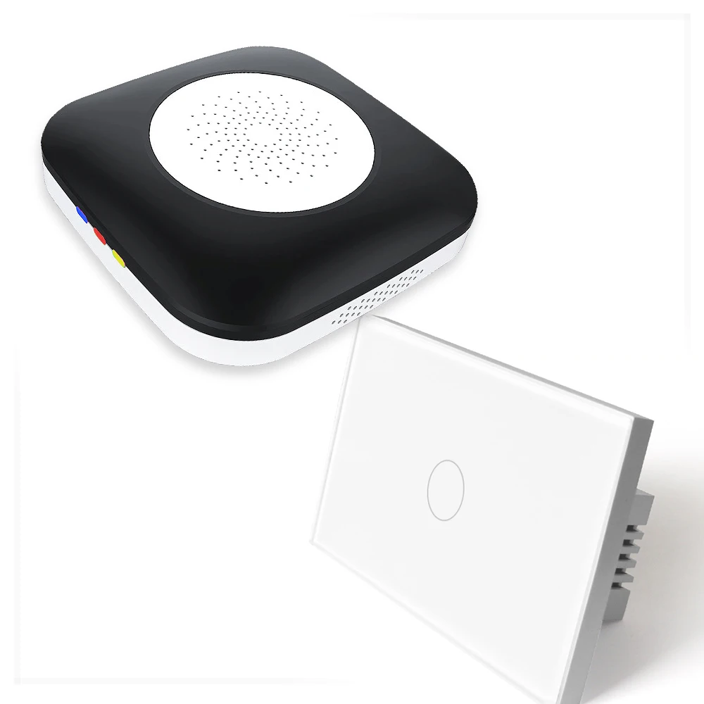 Geeklink сенсорный выключатель 1 2 3 банда США умный светильник беспроводной WiFi+ IR+ RF приложение дистанционное управление работа с Alexa Google Home - Цвет: Mini Host 1 Gang