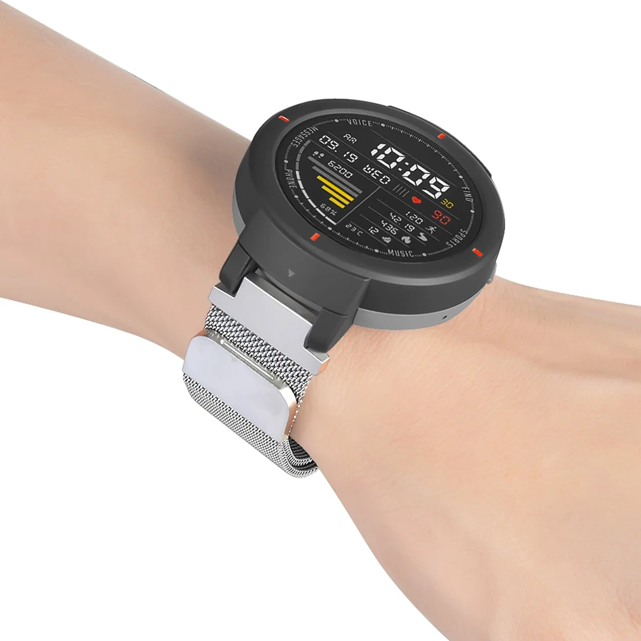 Металлический Миланский ремешок для часов для Xiaomi Huami Amazfit Verge 3 ремешка Магнитный адсорбционный браслет для Amazfit Verge 3
