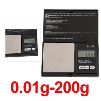

200g/100g x 0.01g Mini Pocket Digital Scale for Gold Sterling Silver Jewelry Balance Gram Electronic Scales with LCD Display