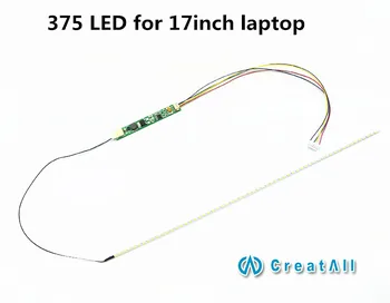 

2pcs LCD Laptop Dimable LED Backlight Lamps Adjustable Light Update Kit Strip+Board 9-25V Input for 17" 375MM laptop screen
