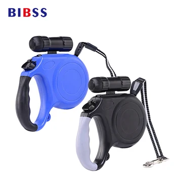 

5M LED light Automatic Retractable Dog Leashes With flashlight Pet Collar leash Harness for Large Dog shepher Golden Samoyed