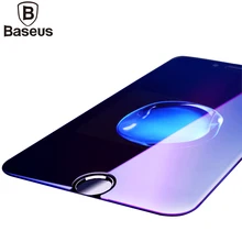 Закаленное стекло Baseus с защитой от царапин для iPhone 6, ультратонкое защитное стекло 0,23 мм для экрана синего цвета для iPhone 6S Plus, пленка на весь экран