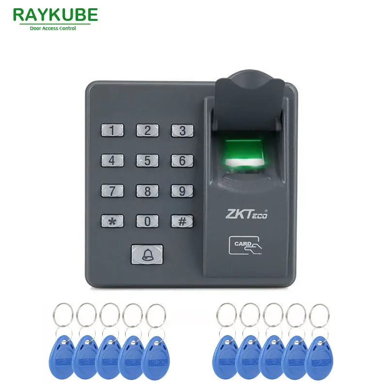 Считыватель отпечатков пальцев и пароль RAYKUBE с идентификационной картой 10