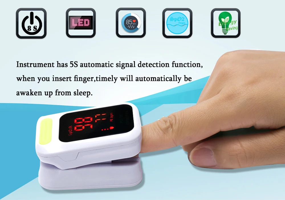 

New Come Automatically Open Pulse Oximeter LED Display Blood Oxygen Monitor