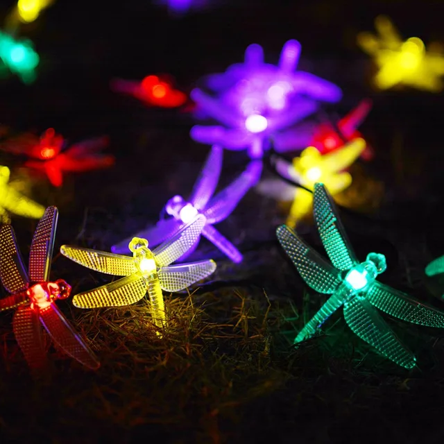 Fymence B00100 Dragonfly String Lights 13Feet 20LED Solar String Light